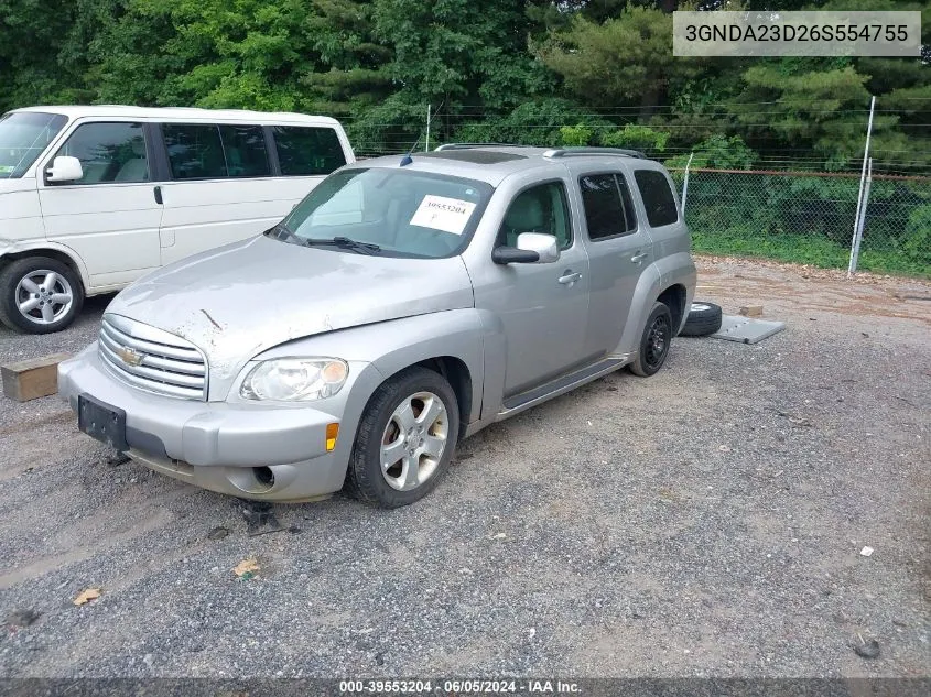 2006 Chevrolet Hhr Lt VIN: 3GNDA23D26S554755 Lot: 39553204