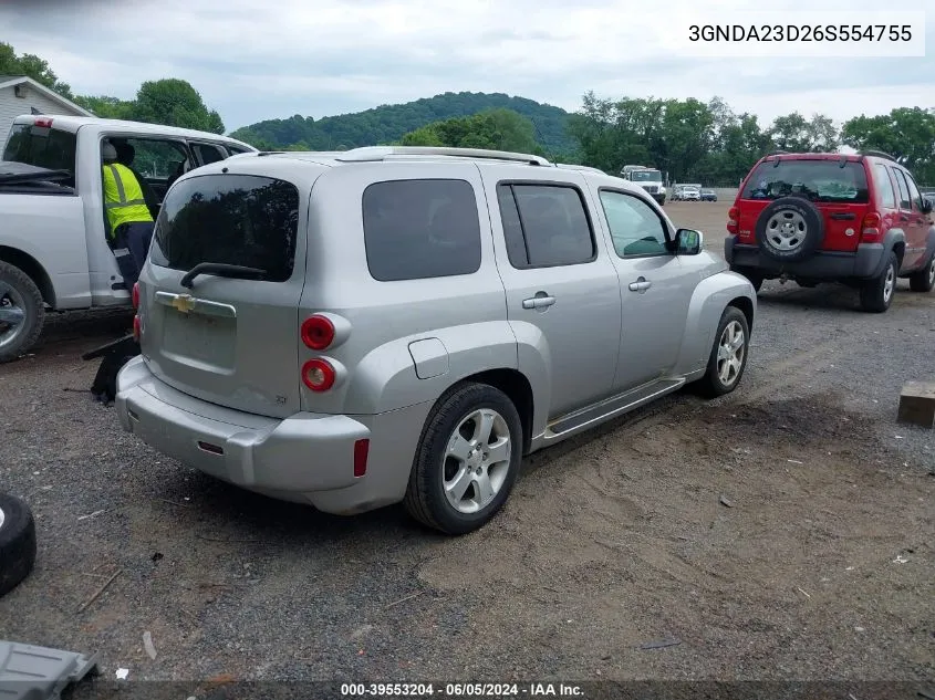 2006 Chevrolet Hhr Lt VIN: 3GNDA23D26S554755 Lot: 39553204