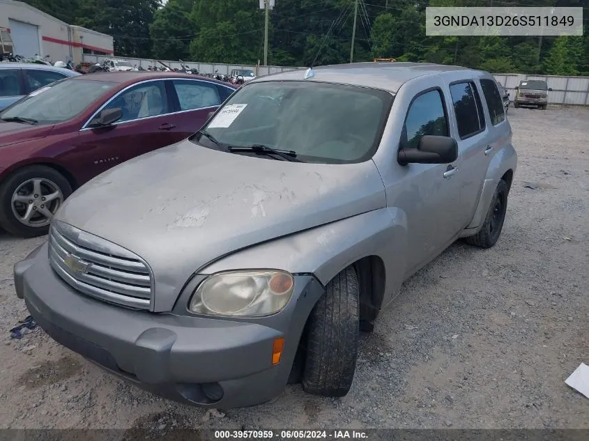 2006 Chevrolet Hhr Ls VIN: 3GNDA13D26S511849 Lot: 39570959