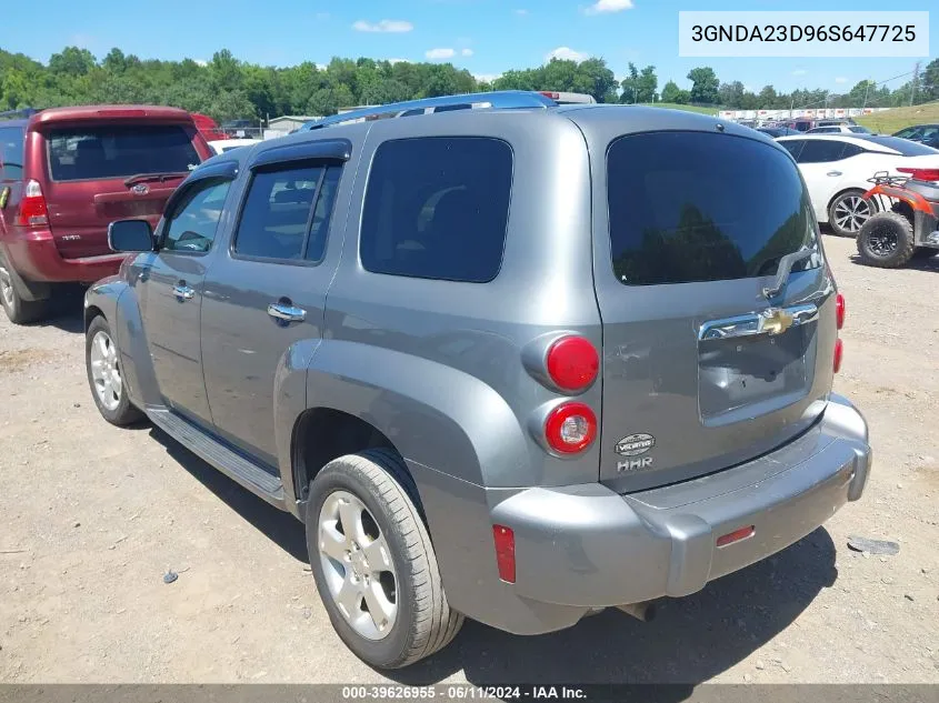 2006 Chevrolet Hhr Lt VIN: 3GNDA23D96S647725 Lot: 39626955