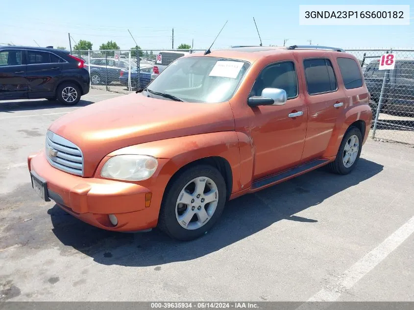 2006 Chevrolet Hhr Lt VIN: 3GNDA23P16S600182 Lot: 39635934