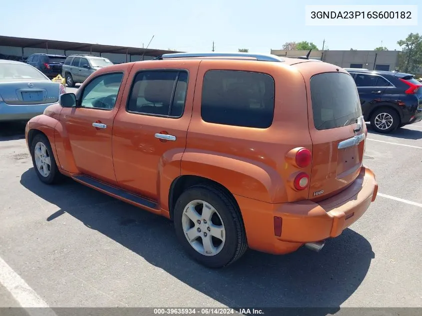 2006 Chevrolet Hhr Lt VIN: 3GNDA23P16S600182 Lot: 39635934