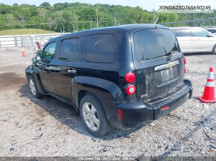 2006 Chevrolet Hhr Lt VIN: 3GNDA23D76S650249 Lot: 39667185