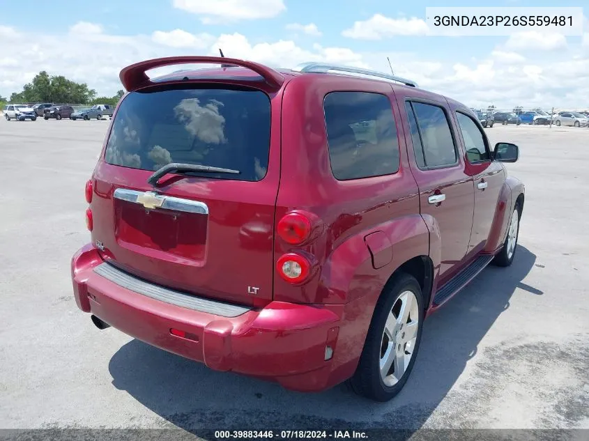 2006 Chevrolet Hhr Lt VIN: 3GNDA23P26S559481 Lot: 39883446