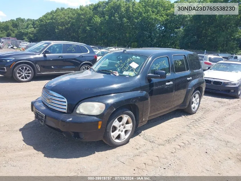 2006 Chevrolet Hhr Lt VIN: 3GNDA23D76S538230 Lot: 39919757