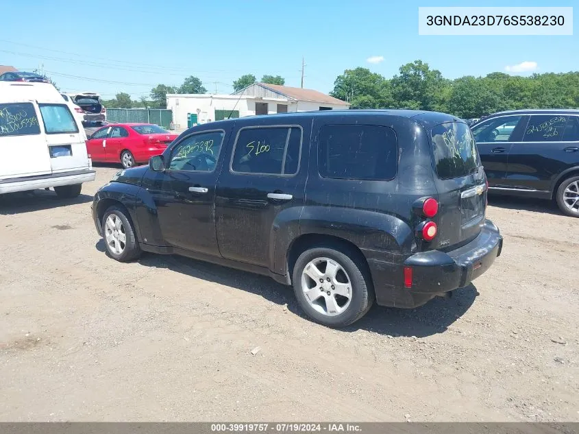 2006 Chevrolet Hhr Lt VIN: 3GNDA23D76S538230 Lot: 39919757