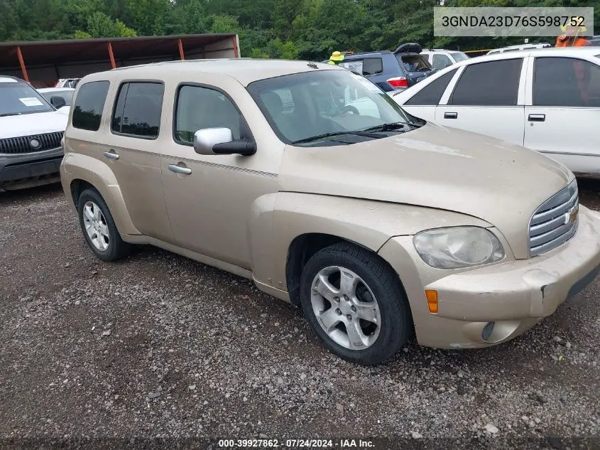 2006 Chevrolet Hhr Lt VIN: 3GNDA23D76S598752 Lot: 39927862