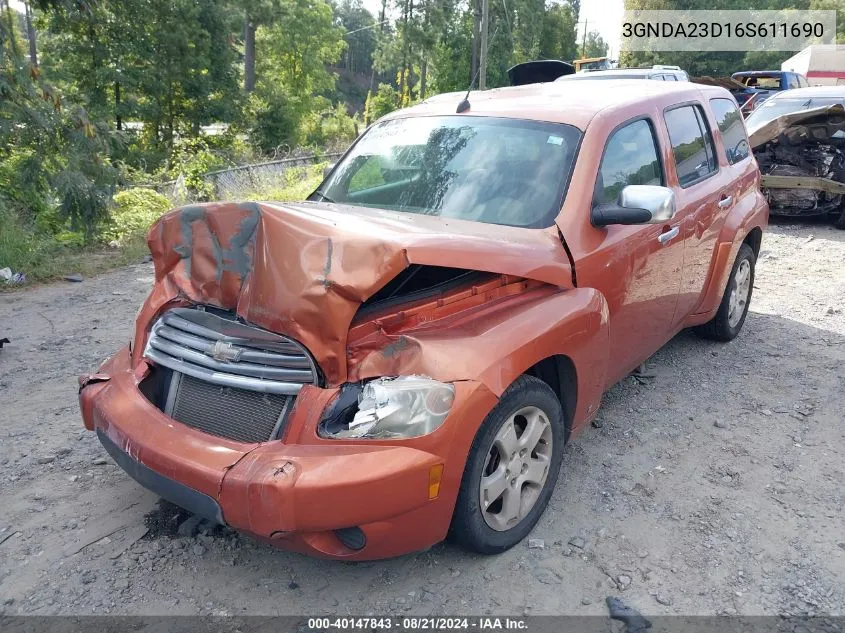 2006 Chevrolet Hhr Lt VIN: 3GNDA23D16S611690 Lot: 40147843