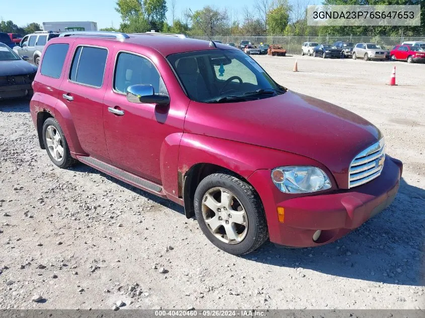 2006 Chevrolet Hhr Lt VIN: 3GNDA23P76S647653 Lot: 40420460