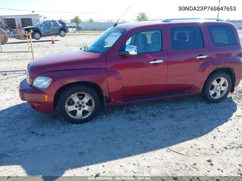 2006 Chevrolet Hhr Lt VIN: 3GNDA23P76S647653 Lot: 40420460