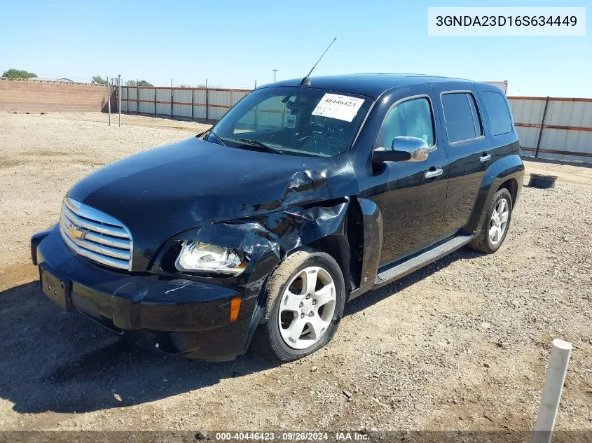 2006 Chevrolet Hhr Lt VIN: 3GNDA23D16S634449 Lot: 40446423