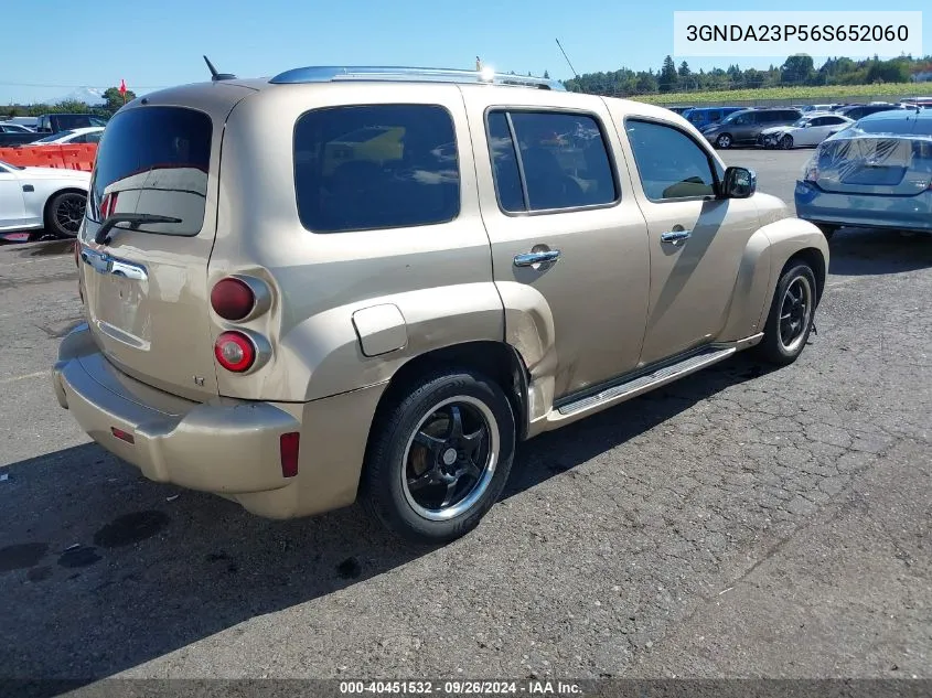 2006 Chevrolet Hhr Lt VIN: 3GNDA23P56S652060 Lot: 40451532