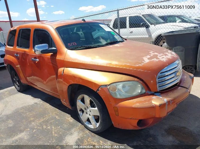 2007 Chevrolet Hhr Lt VIN: 3GNDA33PX7S611009 Lot: 39393524