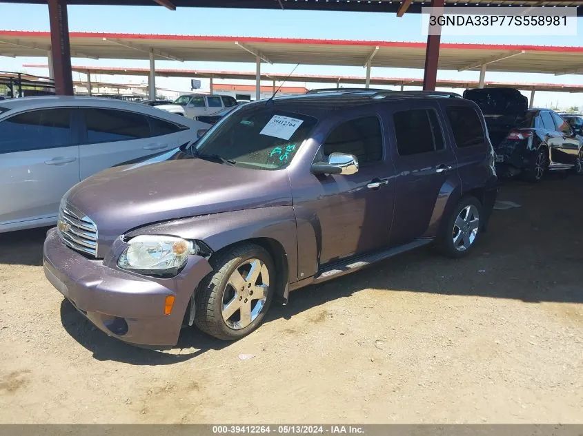 2007 Chevrolet Hhr Lt VIN: 3GNDA33P77S558981 Lot: 39412264