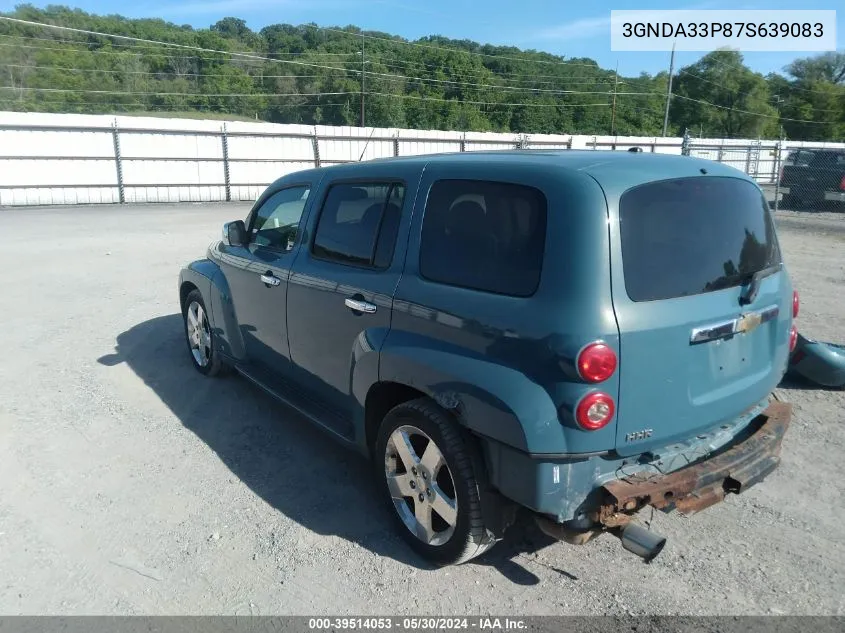 2007 Chevrolet Hhr Lt VIN: 3GNDA33P87S639083 Lot: 39514053