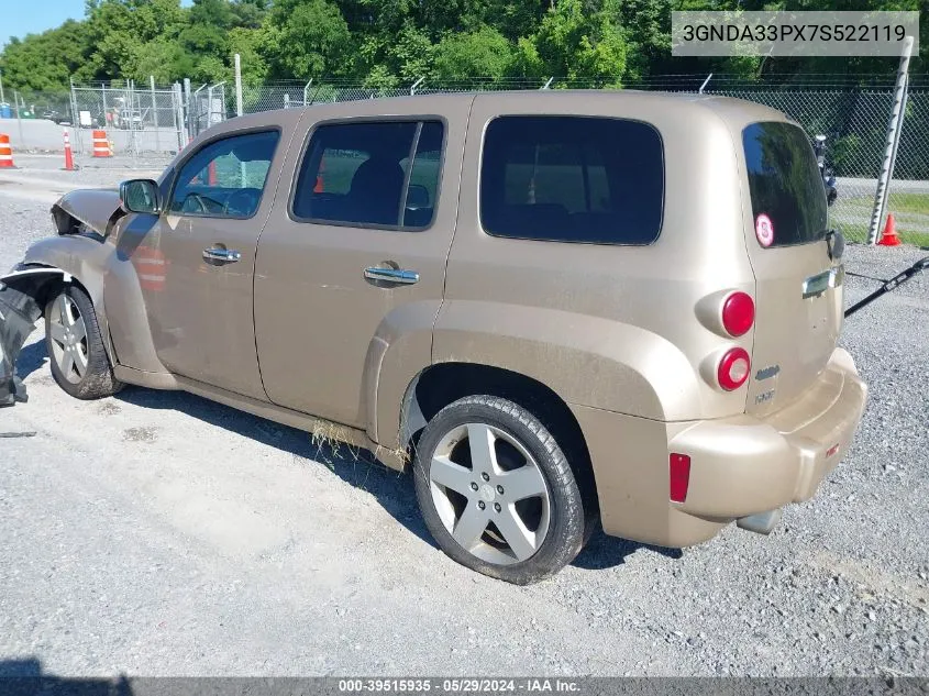 2007 Chevrolet Hhr Lt VIN: 3GNDA33PX7S522119 Lot: 39515935