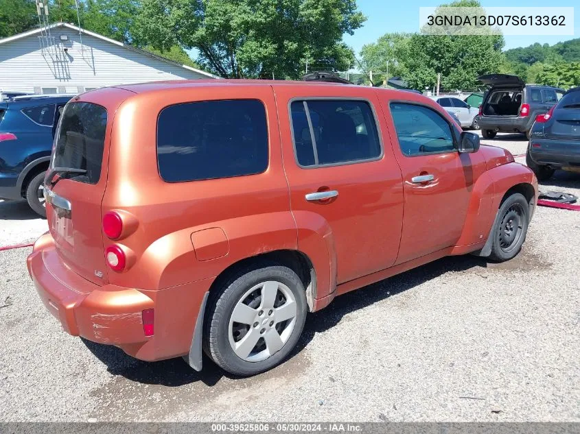 2007 Chevrolet Hhr Ls VIN: 3GNDA13D07S613362 Lot: 39525806