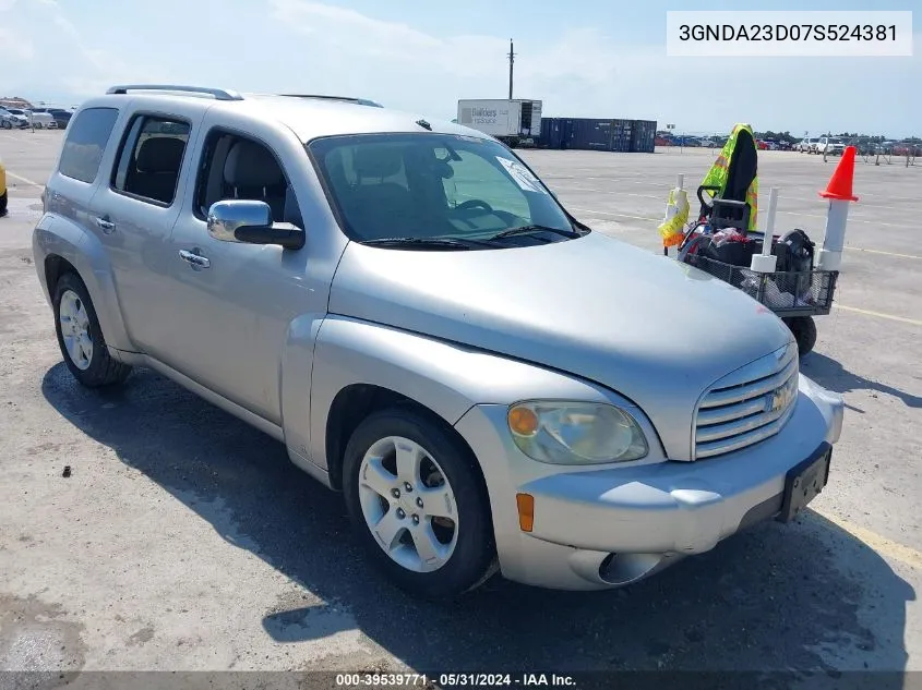 2007 Chevrolet Hhr Lt VIN: 3GNDA23D07S524381 Lot: 39539771