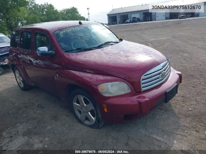 2007 Chevrolet Hhr Lt VIN: 3GNDA33P97S612670 Lot: 39579078