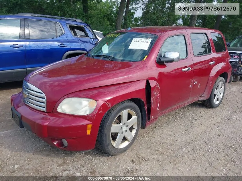 2007 Chevrolet Hhr Lt VIN: 3GNDA33P97S612670 Lot: 39579078