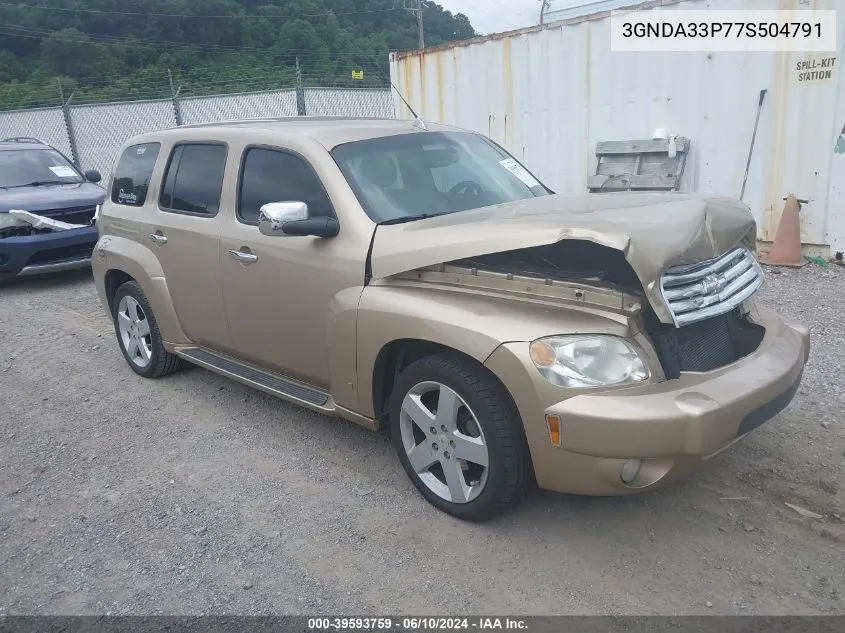 2007 Chevrolet Hhr Lt VIN: 3GNDA33P77S504791 Lot: 39593759