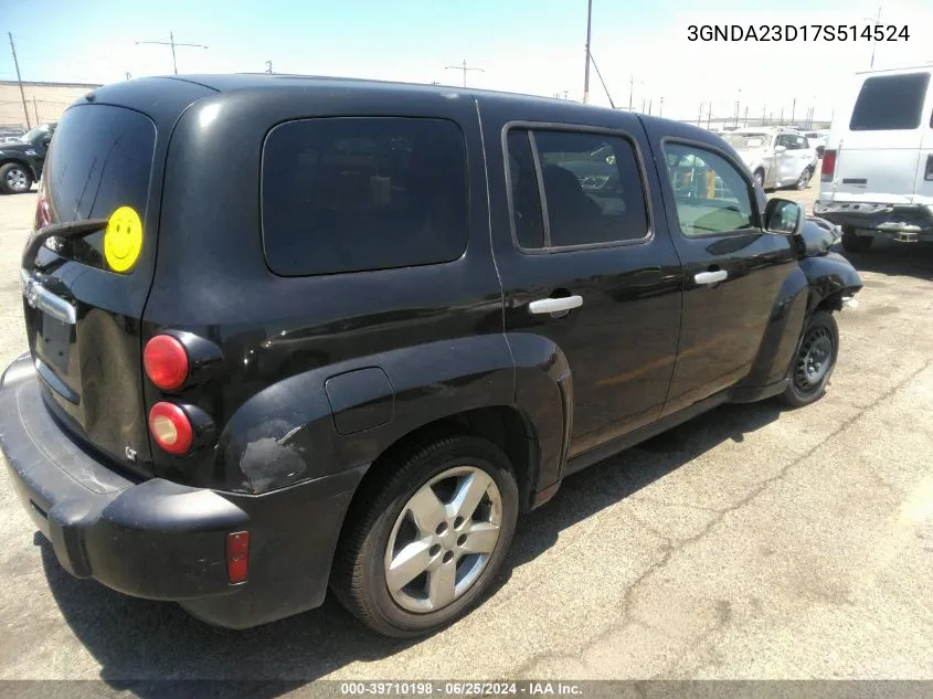 2007 Chevrolet Hhr Lt VIN: 3GNDA23D17S514524 Lot: 39710198