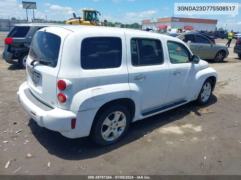 2007 Chevrolet Hhr Lt VIN: 3GNDA23D77S508517 Lot: 39797254