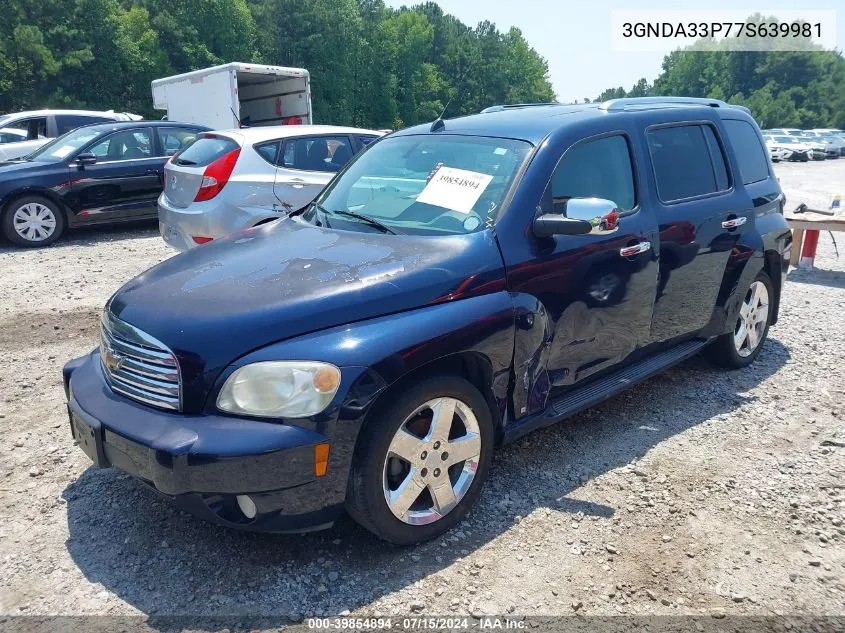 2007 Chevrolet Hhr Lt VIN: 3GNDA33P77S639981 Lot: 39854894