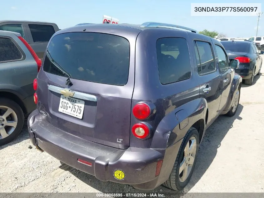 2007 Chevrolet Hhr Lt VIN: 3GNDA33P77S560097 Lot: 39868595