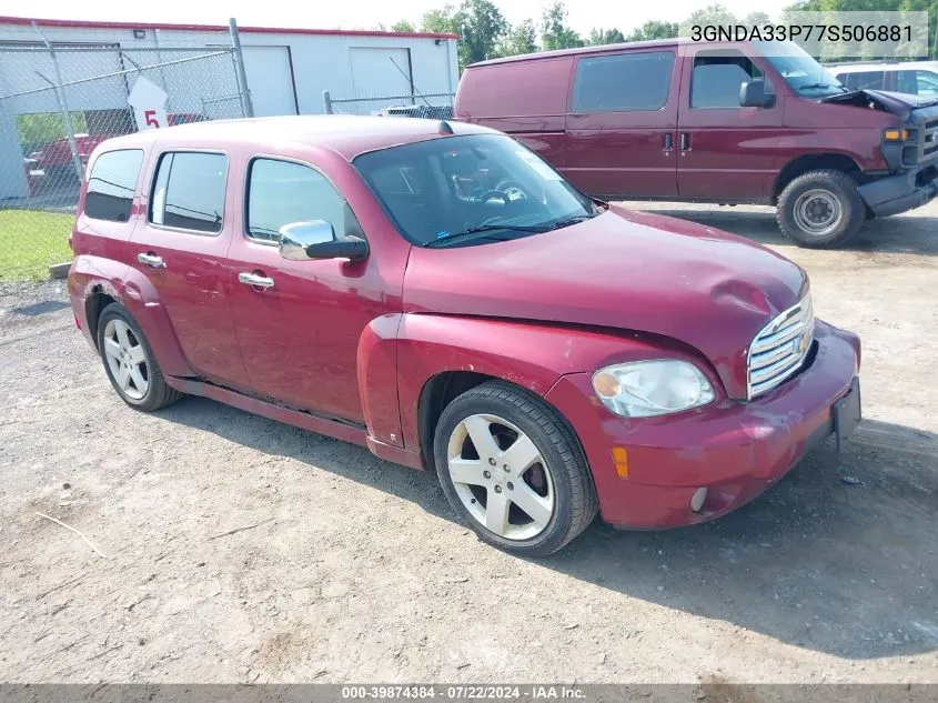 2007 Chevrolet Hhr Lt VIN: 3GNDA33P77S506881 Lot: 39874384