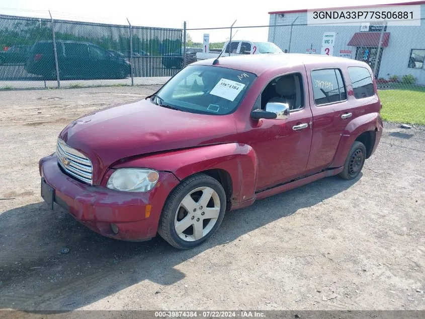 2007 Chevrolet Hhr Lt VIN: 3GNDA33P77S506881 Lot: 39874384