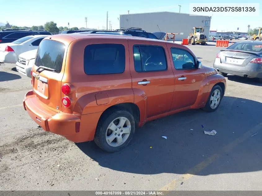 2007 Chevrolet Hhr Lt VIN: 3GNDA23D57S581336 Lot: 40167059