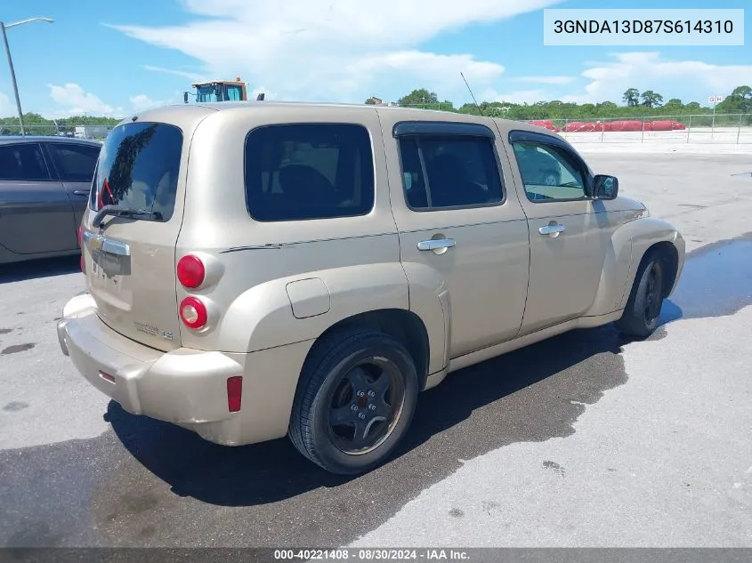 2007 Chevrolet Hhr Ls VIN: 3GNDA13D87S614310 Lot: 40221408