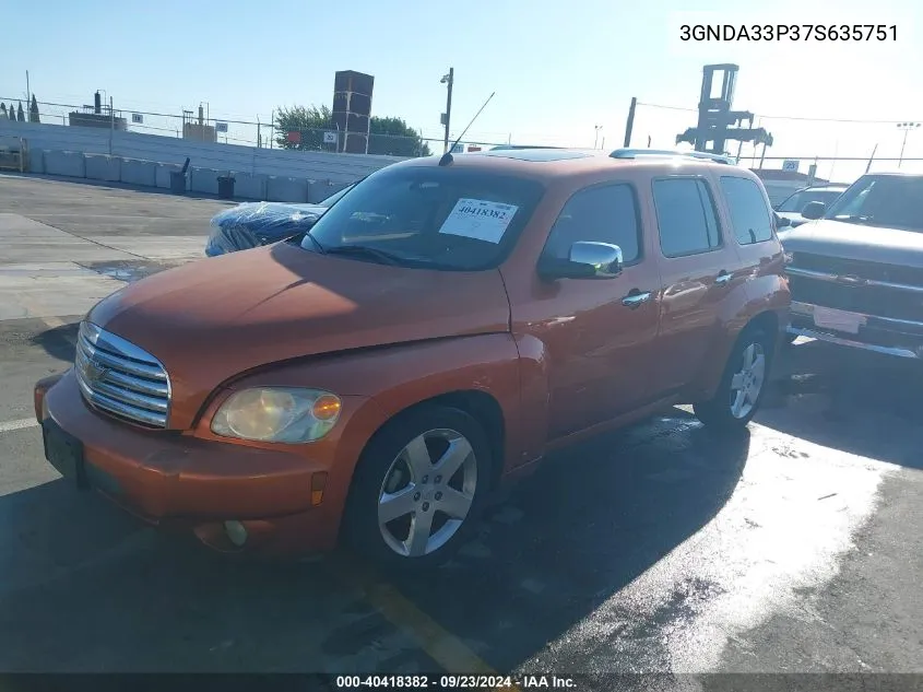 2007 Chevrolet Hhr Lt VIN: 3GNDA33P37S635751 Lot: 40418382