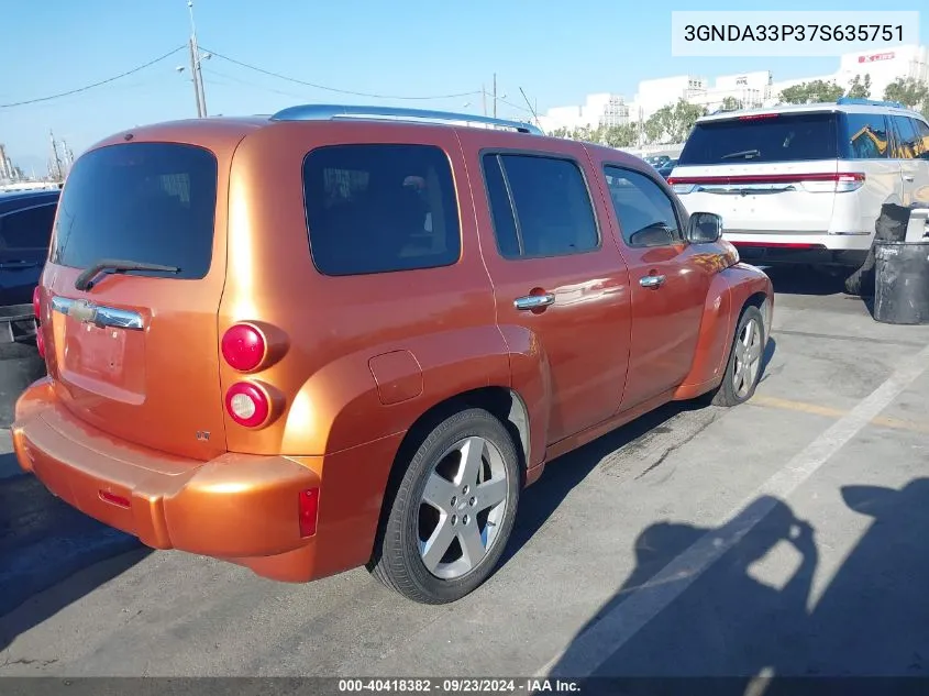 2007 Chevrolet Hhr Lt VIN: 3GNDA33P37S635751 Lot: 40418382