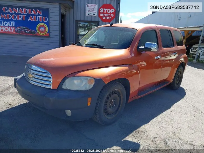 2008 Chevrolet Hhr Lt VIN: 3GNDA53P68S587742 Lot: 12035382