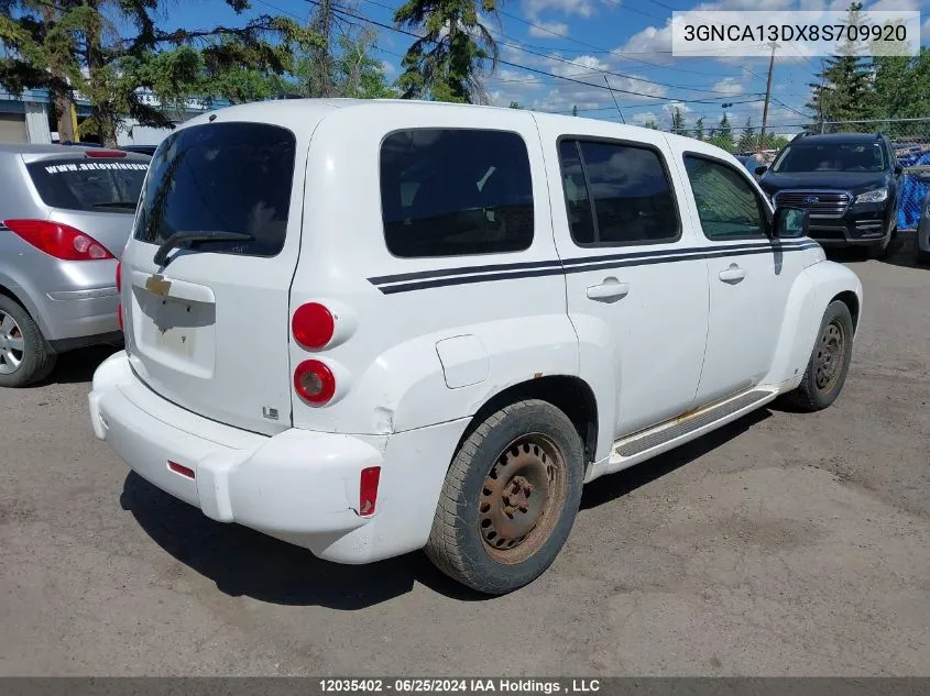 2008 Chevrolet Hhr Ls VIN: 3GNCA13DX8S709920 Lot: 12035402