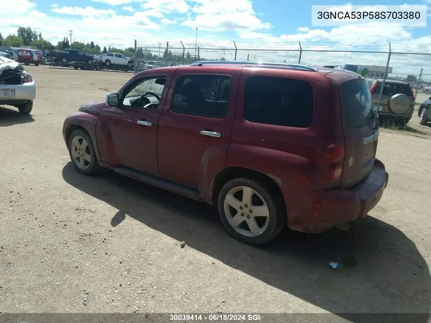 2008 Chevrolet Hhr Lt VIN: 3GNCA53P58S703380 Lot: 30039414