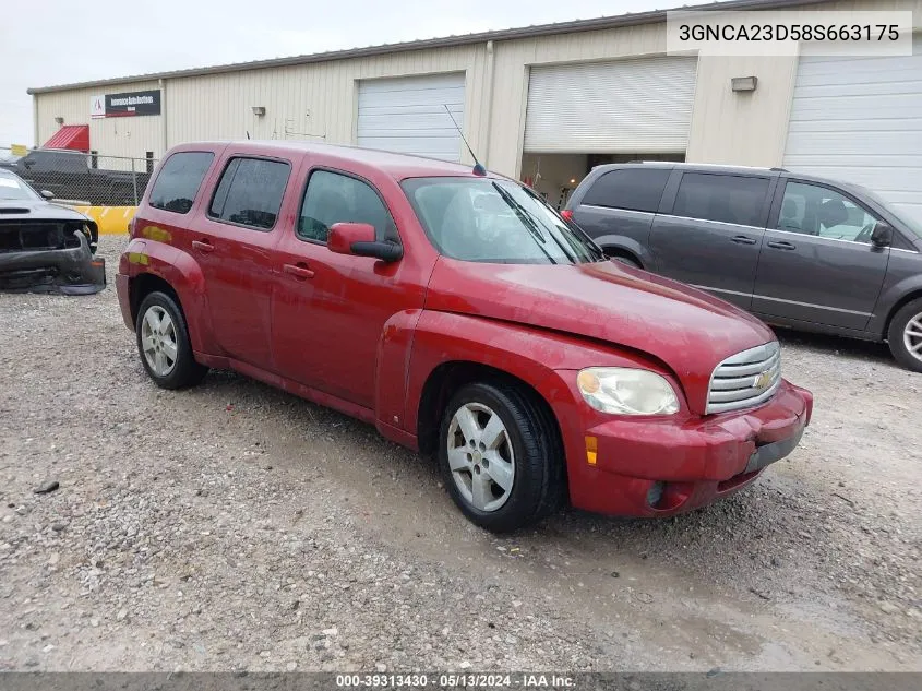 2008 Chevrolet Hhr Lt VIN: 3GNCA23D58S663175 Lot: 39313430