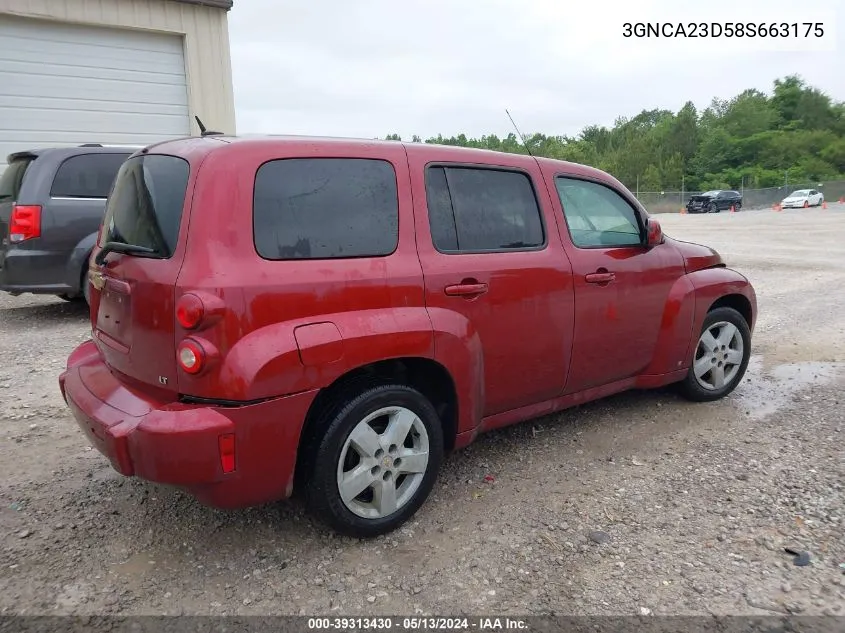 2008 Chevrolet Hhr Lt VIN: 3GNCA23D58S663175 Lot: 39313430