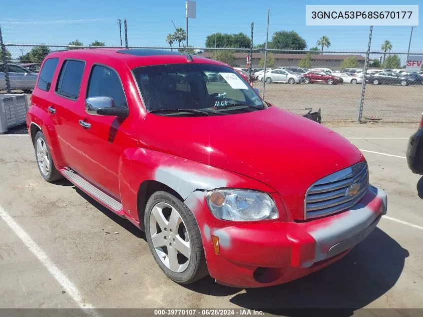 2008 Chevrolet Hhr Lt VIN: 3GNCA53P68S670177 Lot: 39770107