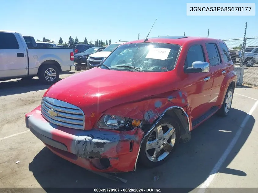 2008 Chevrolet Hhr Lt VIN: 3GNCA53P68S670177 Lot: 39770107