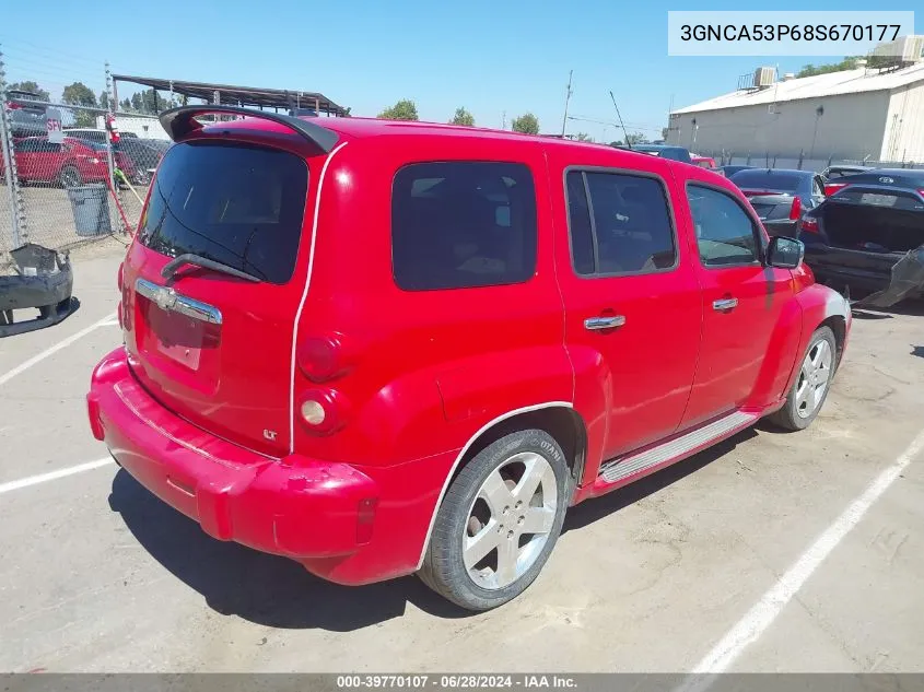 2008 Chevrolet Hhr Lt VIN: 3GNCA53P68S670177 Lot: 39770107