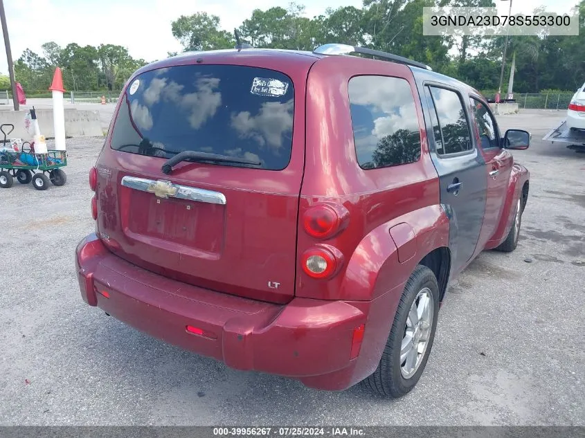 2008 Chevrolet Hhr Lt VIN: 3GNDA23D78S553300 Lot: 39956267