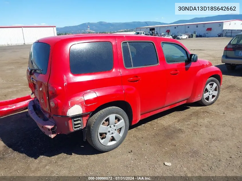 2008 Chevrolet Hhr Ls VIN: 3GNDA13D18S642662 Lot: 39998072