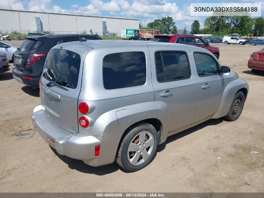 2008 Chevrolet Hhr Ls VIN: 3GNDA33DX8S584188 Lot: 40083008