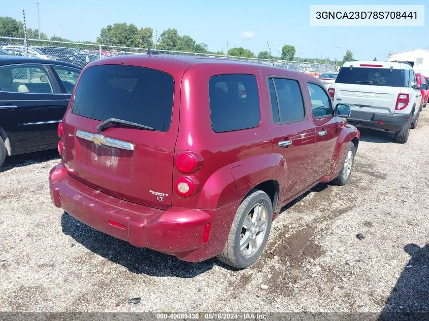 2008 Chevrolet Hhr Lt VIN: 3GNCA23D78S708441 Lot: 40089436