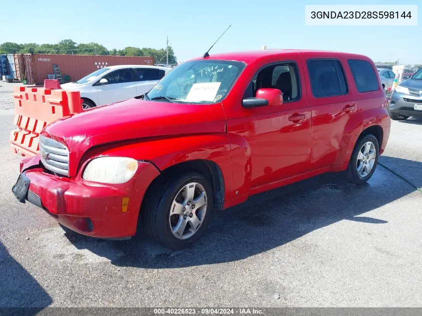 2008 Chevrolet Hhr Lt VIN: 3GNDA23D28S598144 Lot: 40226523