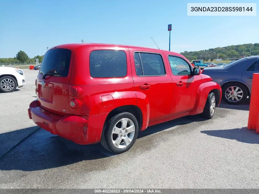 2008 Chevrolet Hhr Lt VIN: 3GNDA23D28S598144 Lot: 40226523