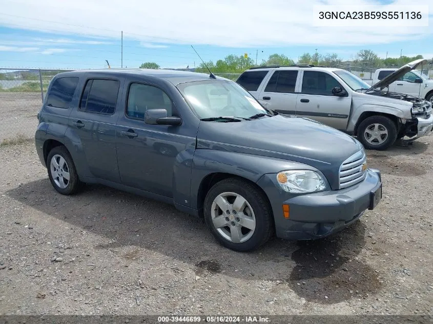 2009 Chevrolet Hhr Lt VIN: 3GNCA23B59S551136 Lot: 39446699